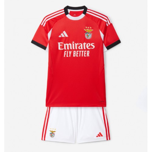 Stroje piłkarskie Benfica Koszulka Podstawowej dla dzieci 2025-26 Krótki Rękaw (+ szorty)